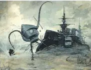  ?? ?? Drawing by Henrique Alvim Corréa depicting the Martian walking machines. PHOTO: PUBLIC DOMAIN