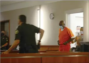  ??  ?? Steven Crittenden, 53, enters the courtroom Friday prior to being sentenced for the killings of William and Katherine Chiapella at the Placer County Superior Court in Roseville.