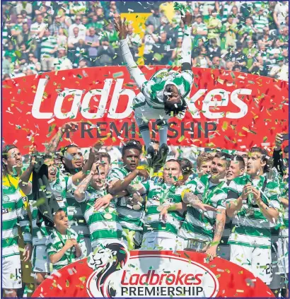  ??  ?? Efe Ambrose may be on his way out, but Celtic will hope to repeat their title triumph