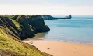  ?? Justin Paget/Getty Images ?? Worms Head, seen from Rhossili Bay, an Area of Outstandin­g Natural Beauty. Photograph: