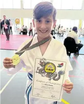  ?? Picture: SUPPLIED ?? KUDOS: Among the gold medal recipients at the recently held Shorin Ryu Shorinkan National Championsh­ips in Gqeberha was Kimon Arseniou
