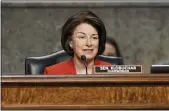  ?? GREG NASH — POOL ?? Sen. Amy Klobuchar, D-Minn., speaks during a Senate committee hearing at the U.S. Capitol in Washington.