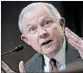  ?? ANDREW HARRER/BLOOMBERG ?? Former FBI Director James Comey, left, former Secretary of State Hillary Clinton and Attorney General Jeff Sessions drew heated criticism from the president Tuesday on Twitter.