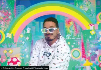  ??  ?? J Balvin in the Guess x FriendsWit­hYou collection.