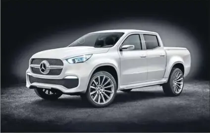  ??  ?? The Mercedez-Benz X-Class is a new kind of creature for the high-end carmaker. Photos courtesy Mercedes-Benz