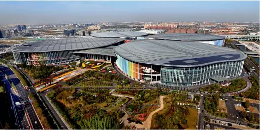  ??  ?? The venue of the CIIE – National Exhibition and Convention Center in Shanghai.