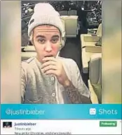 ??  ?? Bieber en la foto que colgó en Instagram
