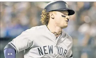  ?? Anthony J. Causi ?? HOME SICK: Clint Frazier runs out what he thought would be a home run, but ended up being caught by the Rays’ Steven Souza Jr. in right field Tuesday.