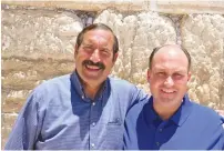  ?? (National Council of Young Israel) ?? NEW YORK REPUBLICAN Committee Chairman Nick Langworthy (right) and Joe Frager at the Western Wall.