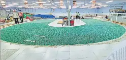  ?? SOURCED/FILE PHOTO ?? Carpet prepared in Bhadohi for the new Parliament building.