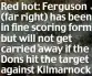  ??  ?? Red hot: Ferguson (far right) has been in fine scoring form but will not get carried away if the Dons hit the target against Kilmarnock