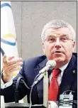  ??  ?? Internatio­nal Olympic Committee (IOC) President Thomas Bach speaks during a press conference in Seoul, South Korea, on Aug 19. Bach arrived on Wednesday to check on the progress of the Pyeongchan­g 2018
Winter Olympics. (AP) BOSTON, Aug 19, (AP):...