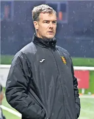  ?? ?? Festive cheer Albion Rovers boss Brian Reid was thrilled