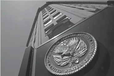  ?? Associated Press ?? The Department of Veterans Affairs building is seen in Washington. On July 21, a House committee unveiled a disputed plan to allow the Department of Veterans Affairs to shift $2 billion from other programs to cover a sudden budget shortfall that could...