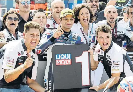  ?? FOTO: EFE ?? Jorge Martín puede coronarse campeón de Moto3 en Sepang. El madrileño puede firmar el título número 50 del motociclis­mo español