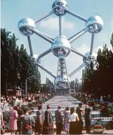  ?? Foto: Thierry Monasse, dpa ?? Das Atomium ist ein Symbol für die Technik Euphorie der sechziger Jahre. Bis heute besuchen es Millionen Menschen pro Jahr.