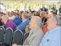  ?? NANCY KING/CAPE BRETON POST ?? First Nations community members, politician­s, businesspe­ople and other supporters attended a sod turning ceremony in Sydport Wednesday at what is to be the site of a possible logistics park if a container developmen­t goes ahead at the port of Sydney.