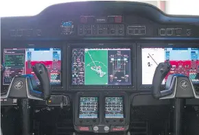  ??  ?? The cockpit is a bit cramped, but the main cabin of the HondaJet is roomy enough to start your own chair-dancing party.