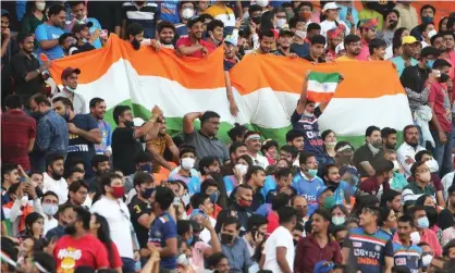  ?? Photograph: Surjeet Yadav/Getty Images ?? India fans will not be able to watch the men’s Twenty20 World Cup on home soil.
