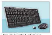  ??  ?? Like most wireless keyboard and micemice, Logitech’s MK270 has its own USB receiver