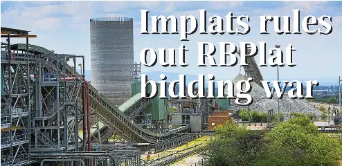 Implats rules out RBPlat bidding war - PressReader