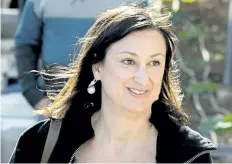  ?? THE ASSOCIATED PRESS FILES ?? Ten people have been arrested in the murder of journalist Daphne Caruana Galizia, above, who was killed by a car bomb in Malta on Oct. 16.