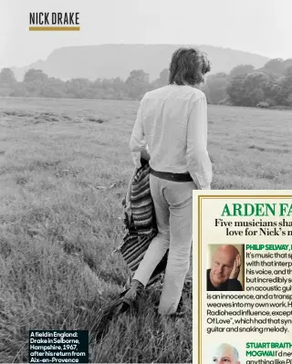  ?? ?? A field in England: Drake in Selborne, Hampshire, 1967, after his return from Aix-en-provence