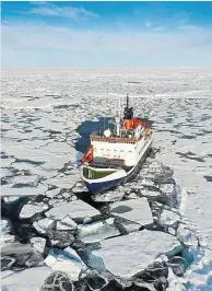  ??  ?? Die „Polarstern“hat den Nordpol erreicht