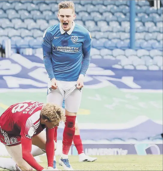  ?? Picture: Joe Pepler ?? cannot hide his emotions during yesterday’s 1-0 defeat at home to Accrington Stanley