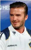  ?? Reuters ?? David Beckham of LA Galaxy, whose sponsor was accused of pyramid selling