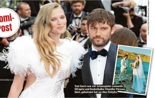  ?? ?? Toni Garrn war mit Schauspiel­er Leonardo DiCaprio und Basketball­er Chandler Parsons liiert, geheiratet hat sie Alex Pettyfer.