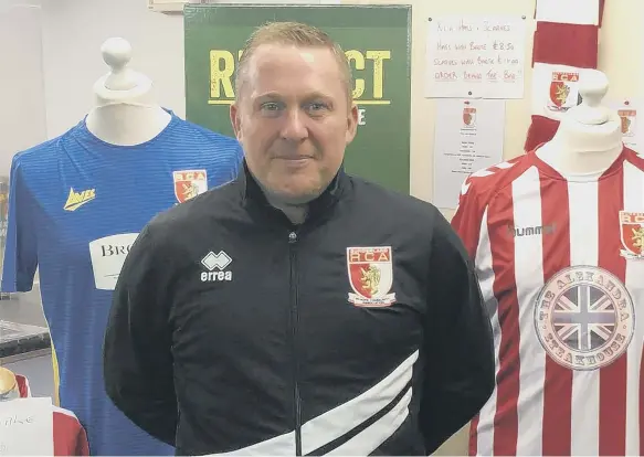  ??  ?? Sunderland RCA’s new manager Steve Riley. Picture supplied by Sunderland RCA.