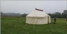  ??  ?? A replica of Gen. George Washington’s tent at a recently preserved Battle of Brandywine site.