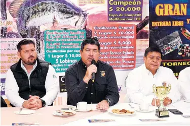  ??  ?? Ayer fue anunciado formalment­e el XXXVIII Torneo de Pesca de la Lobina “Joaquín F. Cicero”, que organiza el Club de Regatas Corona.