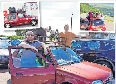  ?? ?? Motoring ahead Chris and Marc have set off for the Mongol Rally driving 10,000 miles in a tiny Nissan Micra