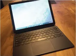  ??  ?? When attached to the Pixel Slate Keyboard, the Pixel Slate looks like an ordinary Chromebook.