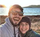  ?? PROVIDED BY EMILY HENKEL ?? Alexander Lofgren, with girlfriend Emily Henkel in California, was a Tucson, Ariz., veteran and congressio­nal aide who died in a hiking accident in Death Valley National Park in April 2021.