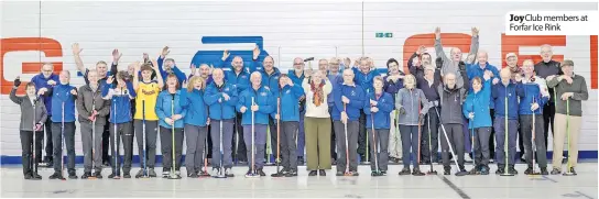  ?? ?? Joy Club members at Forfar Ice Rink