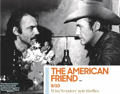  ??  ?? The hitman and him: Bruno Ganz (left) and dennis Hopper in The American Friend