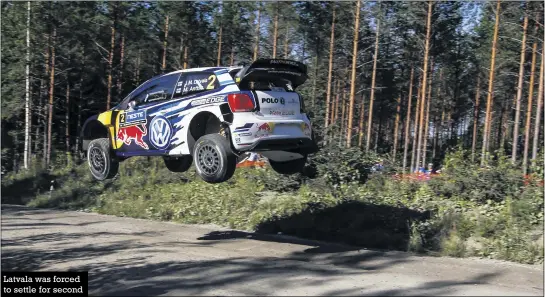  ??  ?? Latvala was forced to settle for second