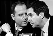  ?? MANDEL NGAN/GETTY-AFP ?? Reps. Adam Schiff, left, and Devin Nunes.