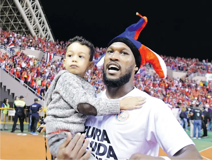 ?? — GETTY IMAGES FILES ?? Costa Rica’s Kendall Waston was named to Costa Rica’s final World Cup squad Monday and will be in Russia next month to kick off the tournament.