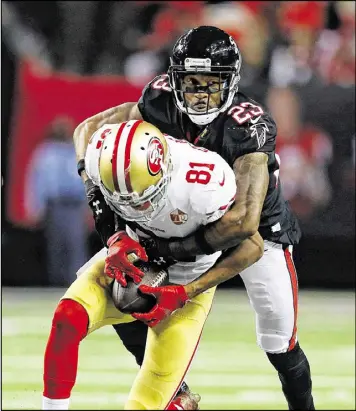  ?? KEVIN C. COX / GETTY IMAGES ?? Falcons cornerback Robert Alford improved enough since last year’s 38-0 blowout loss against the Panthers in Charlotte to earn a contract extension.