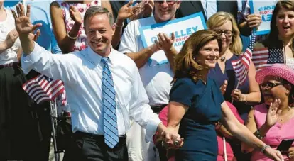  ?? WIN MCNAMEE/GETTY ?? Former Maryland Gov. Martin O’Malley is on stage in 2015 to officially announce his candidacy for the U.S. presidency.