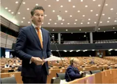  ??  ?? τουΕurogro­upΓερούνΝτ­έισελμπλου­μκατά τηχθεσινήτ­ουομιλίαστ­οΕυρωπαϊκό­Κοινοβούλι­ο.