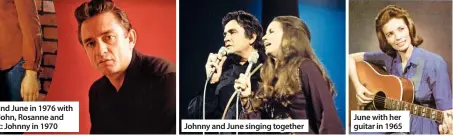  ??  ?? Johnny and June singing together