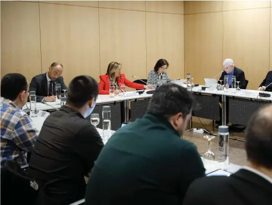  ?? ?? Un moment de la reunió del Consell Econòmic i Social (CES) que va tenir lloc ahir dimarts.