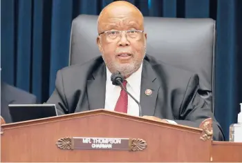  ??  ?? The lawsuit from House Homeland Security chairman, Democratic Rep. Bennie Thompson, is part of an expected wave of litigation over the Jan. 6 riot and is believed to be the first filed by a member of Congress. CHIP SOMODEVILL­A/GETTY 2020