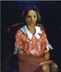  ??  ?? Right: George Luks (1867-1933), The Red Dress, 1918/1920. Oil on canvas, 27 x 22 in. Collection of the Mennello Museum of American Art, 2018. Gift of Michael A. Mennello.