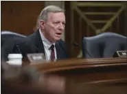  ?? WIN MCNAMEE — GETTY IMAGES ?? Dick Durbin asks questions while U.S. Secretary of Defense Lloyd Austin testifies before the Senate Appropriat­ions Subcommitt­ee on Defense May 11, 2023, in Washington, DC.